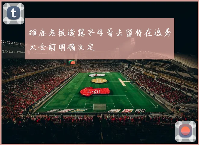 雄鹿老板透露字母哥去留将在选秀大会前明确决定