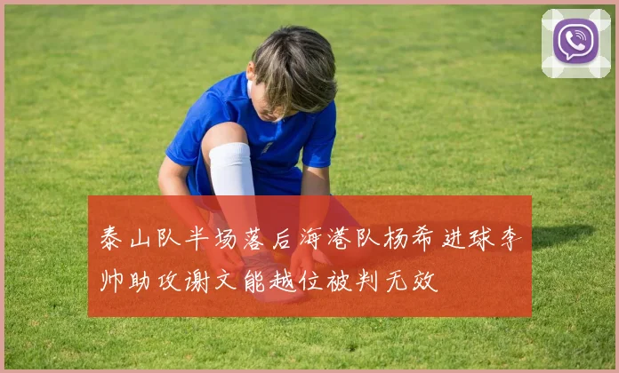 泰山队半场落后海港队杨希进球李帅助攻谢文能越位被判无效